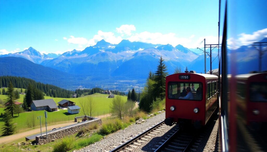 Путешествие на поезде по Швейцарии: панорамные маршруты - иллюстрация
