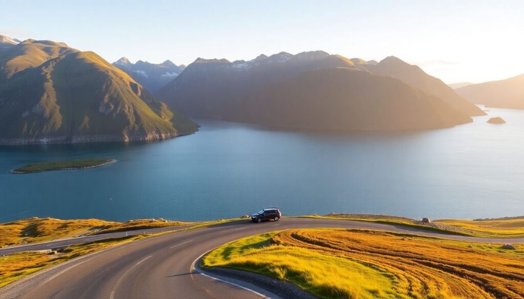 Лучшие маршруты для автомобильного путешествия по Норвегии - иллюстрация