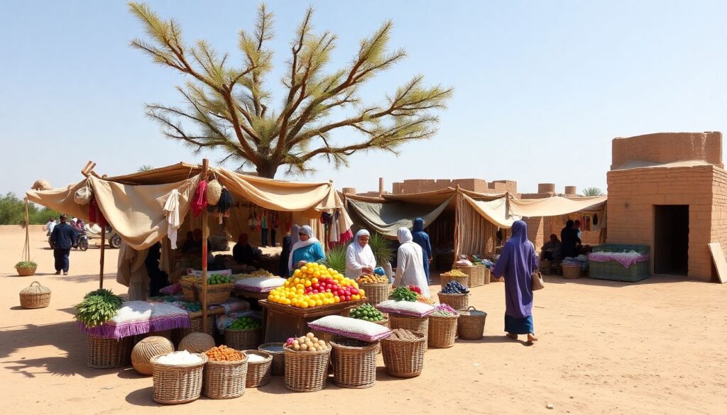 пустыне и рынкам - иллюстрация