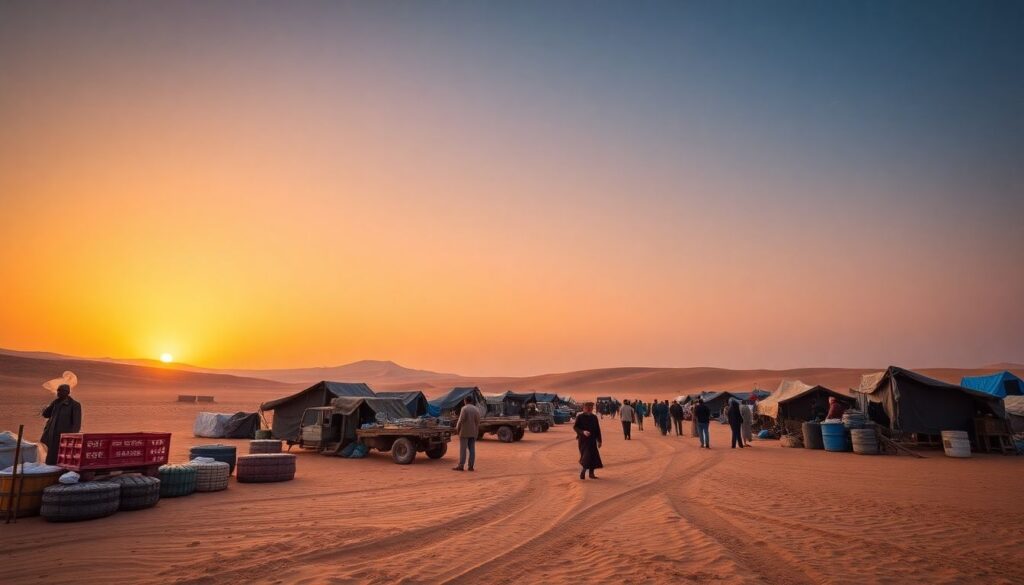 пустыне и рынкам - иллюстрация