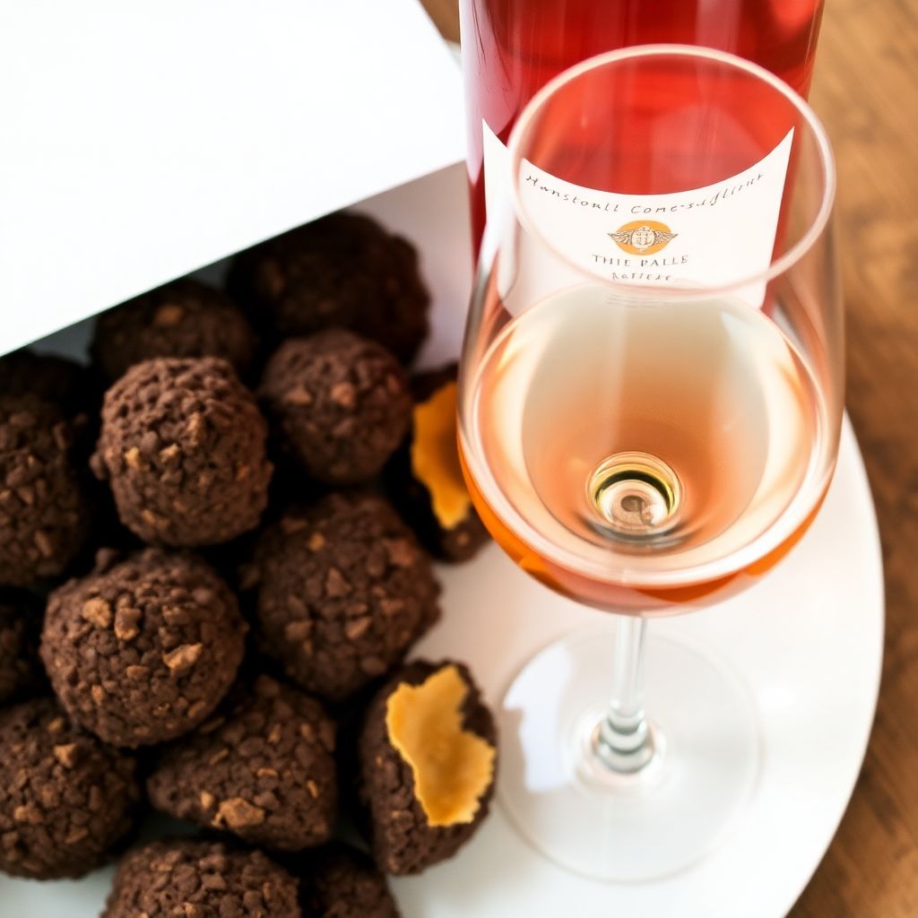 Трюфели и розовое вино — идеальное сочетание вкуса и аромата для гурманов