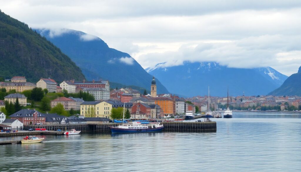 Берген и фьорды: сердце Норвегии - иллюстрация