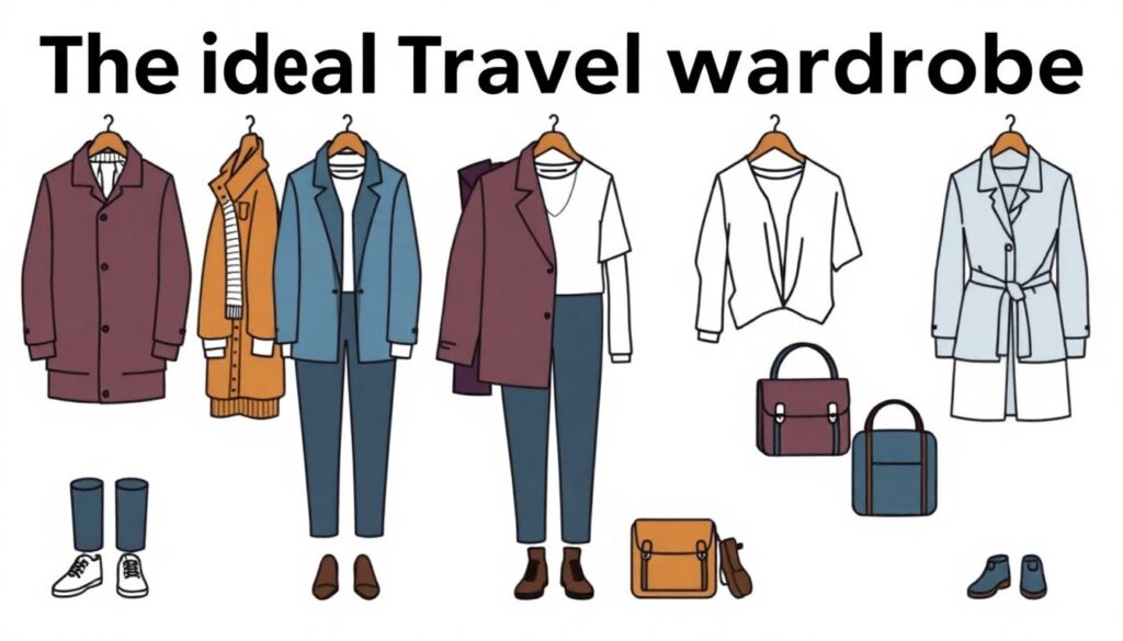 Как составить идеальный гардероб для путешествия - иллюстрация