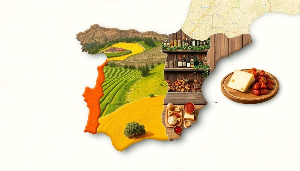 Гид по традиционной испанской кухне - иллюстрация