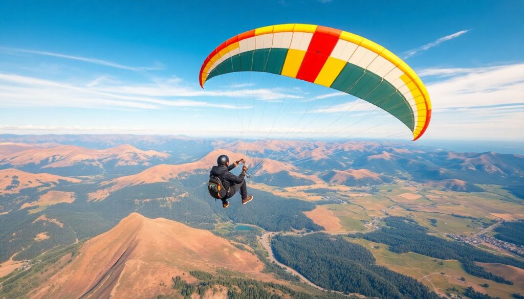 Лучшие места для параглайдинга - иллюстрация