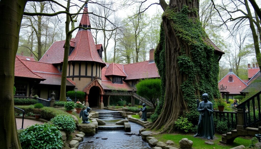 Самые красивые парки аттракционов - иллюстрация