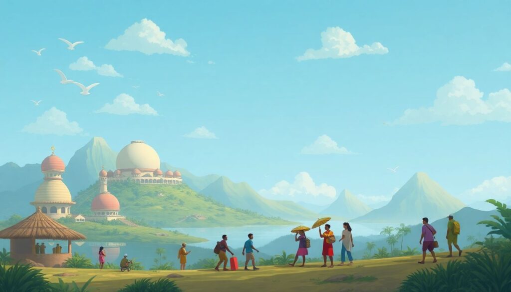 Путешествие по островам Французской Полинезии - иллюстрация