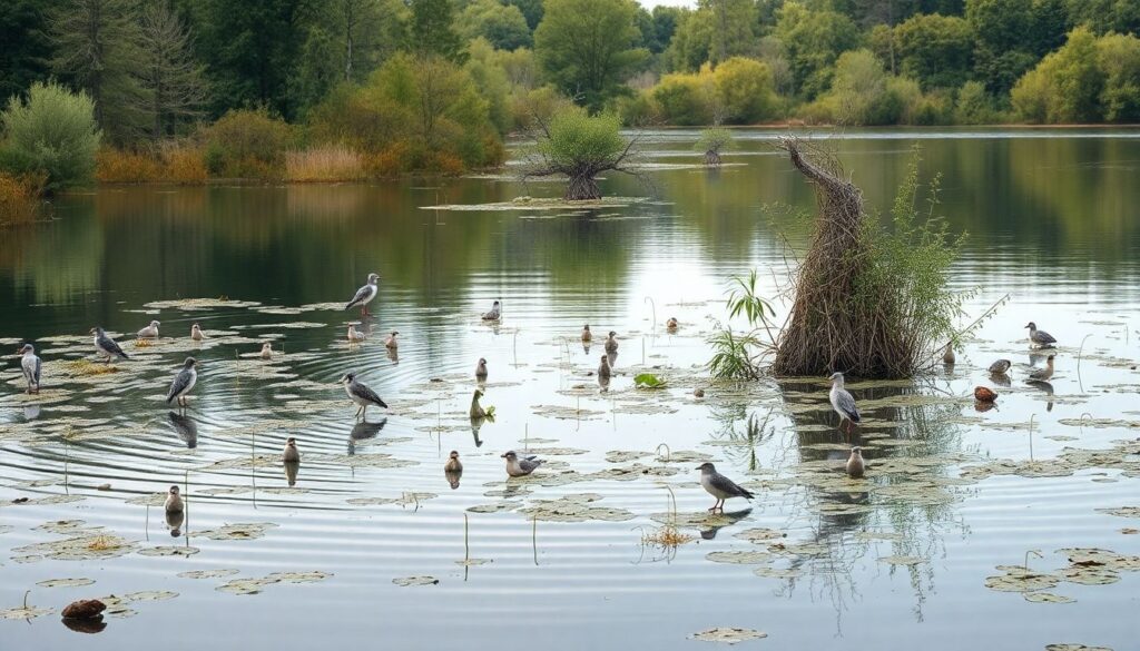 искусство и озеро - иллюстрация