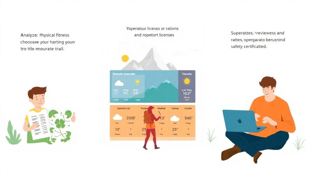 Лучшие места для зиплайнинга - иллюстрация