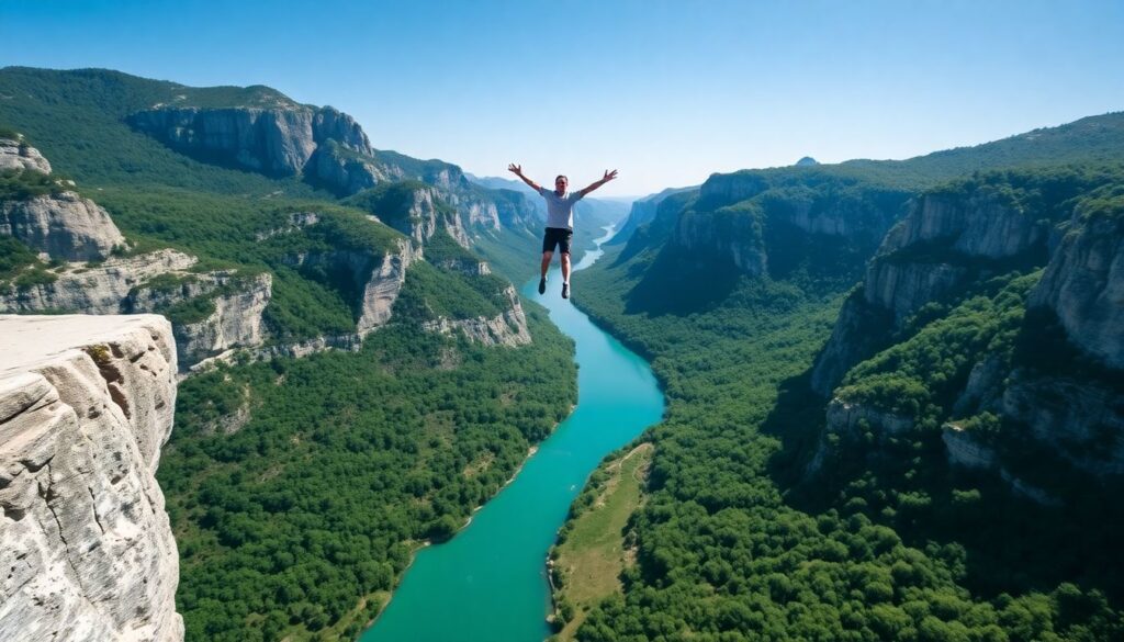 Лучшие места для роуп-джампинга - иллюстрация