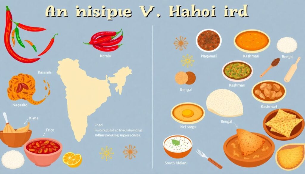 Гид по кухне Индии по регионам - иллюстрация