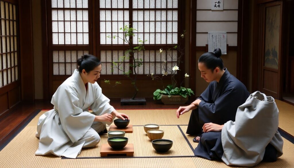 Гид по чайным церемониям в Японии - иллюстрация