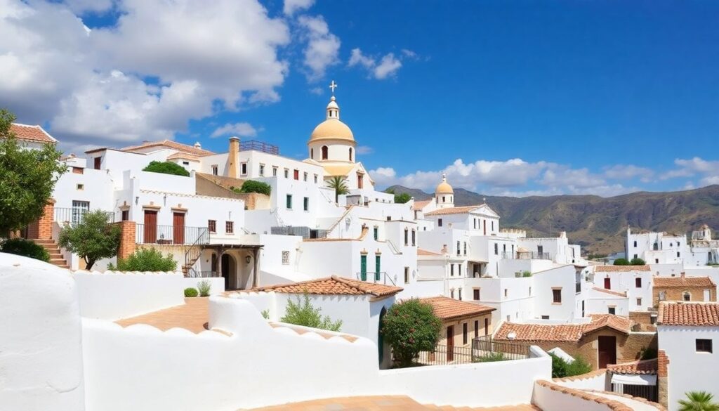 Путешествие по Андалусии: белый города - иллюстрация