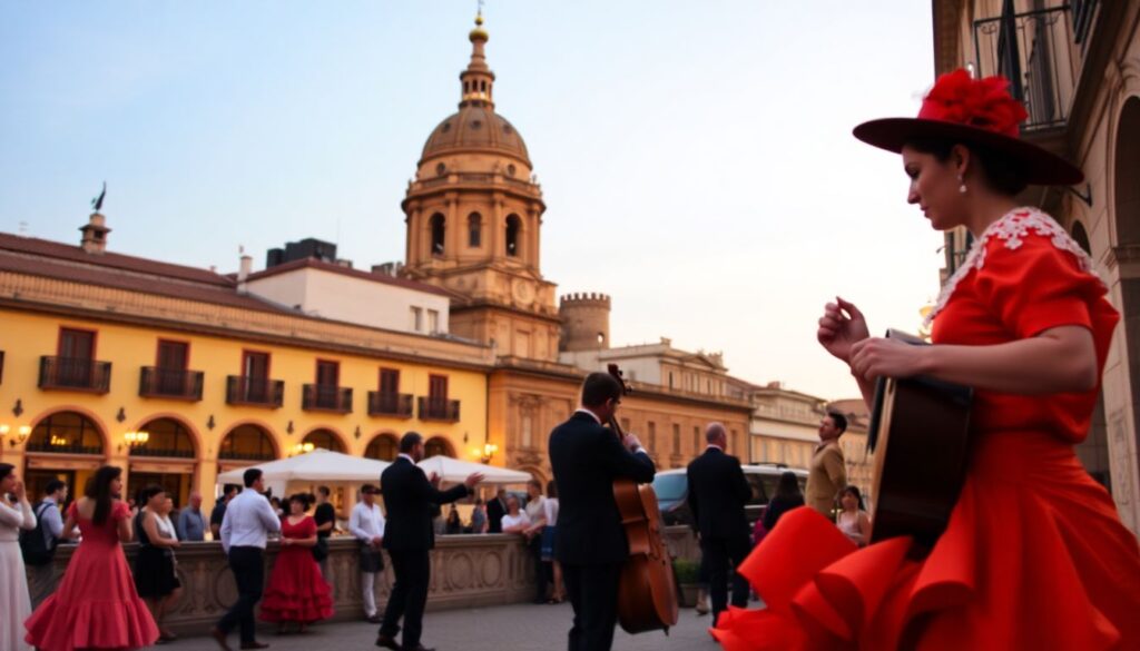 фламенко и херес - иллюстрация