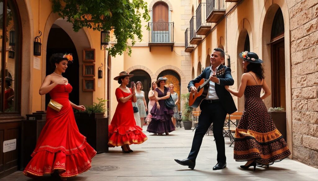 фламенко и херес - иллюстрация