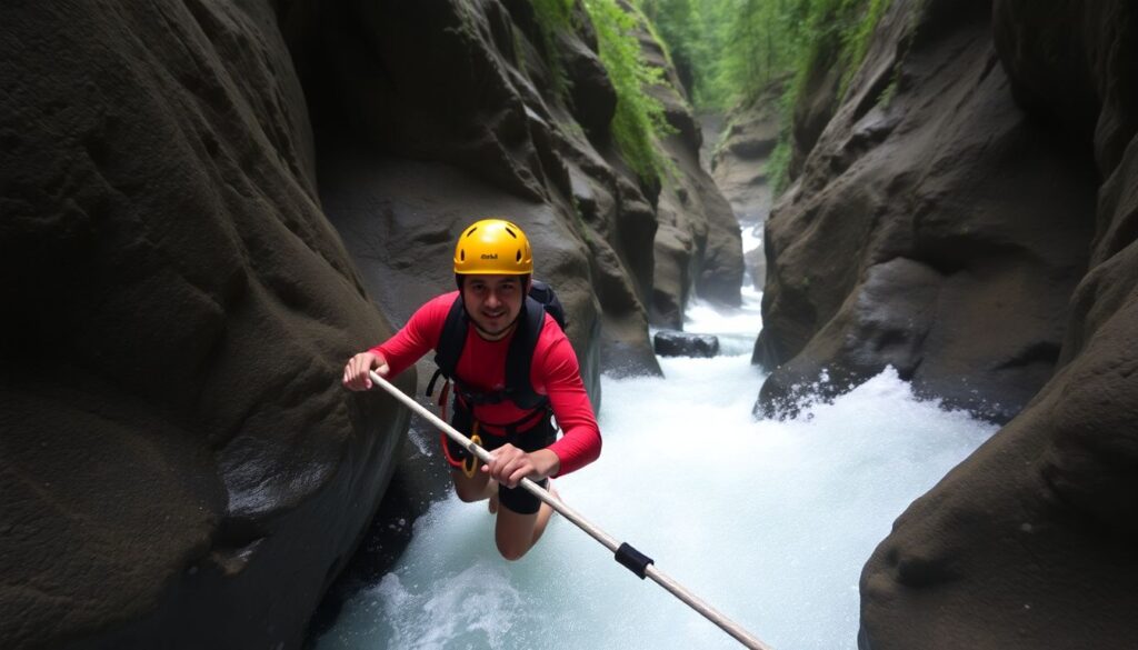 Каньонинг на Филиппинах: прыжки со скал и водопадов - иллюстрация