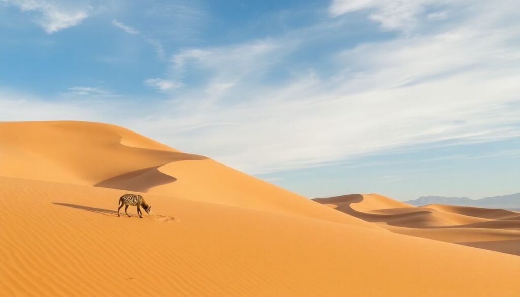 дюны и дикие животные - иллюстрация