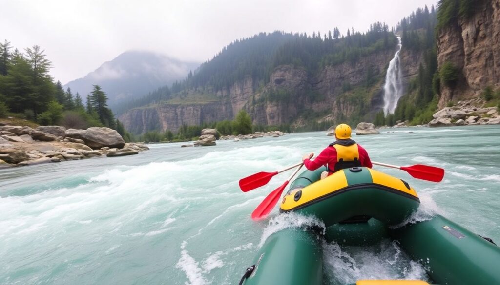 Лучшие места для рафтинга в мире - иллюстрация