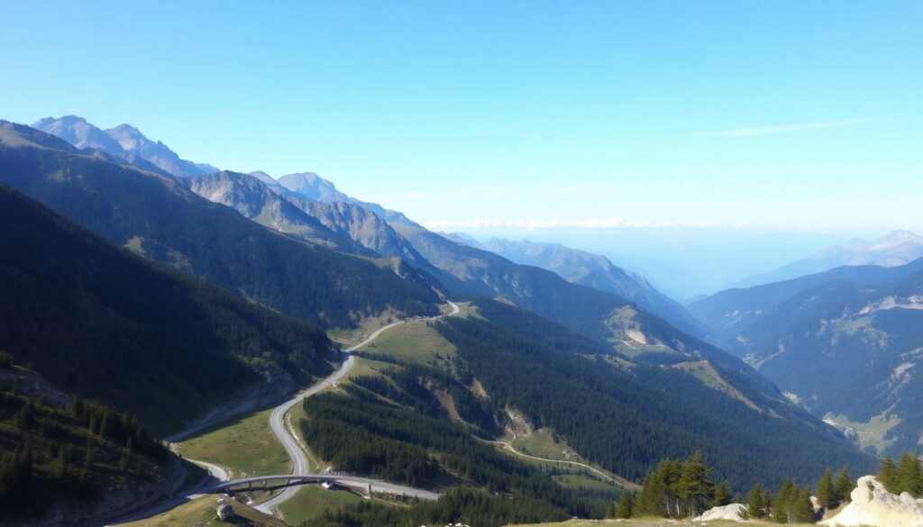 Путешествие по Трансфэгэрашскому шоссе в Румынии - иллюстрация