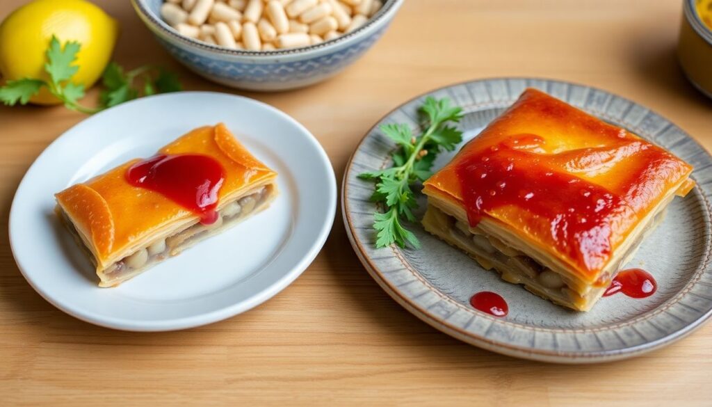 баклаву и балык-экмек - иллюстрация