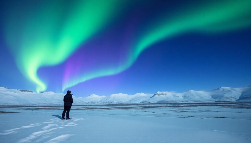 Путешествие по Исландии зимой: ледяные пещеры и северное сияние - иллюстрация