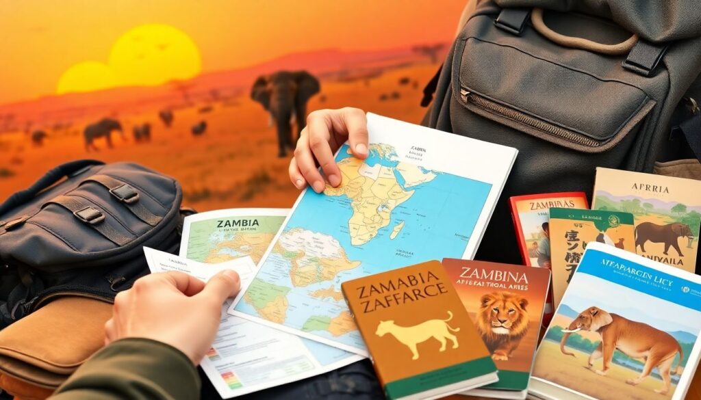 Путешествие по национальным паркам Замбии и Зимбабве - иллюстрация