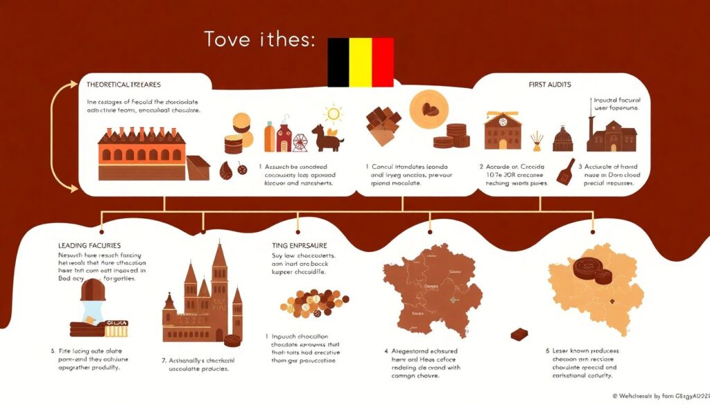 Гид по шоколадным фабрикам Бельгии - иллюстрация