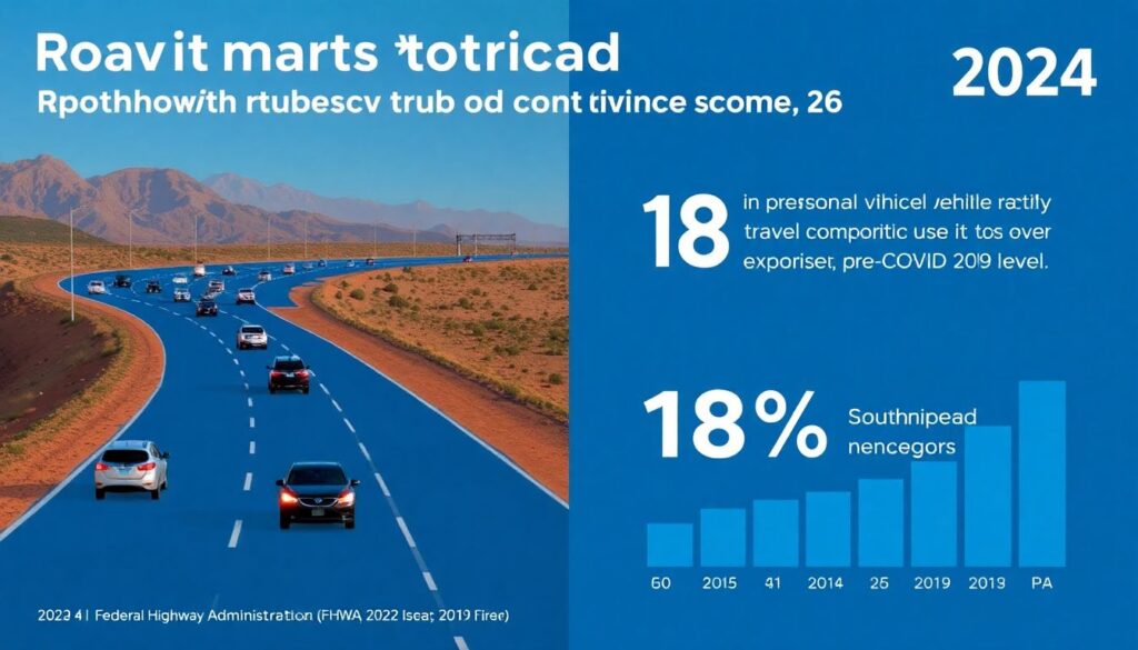 Путешествие на автомобиле по американскому Юго-Западу - иллюстрация