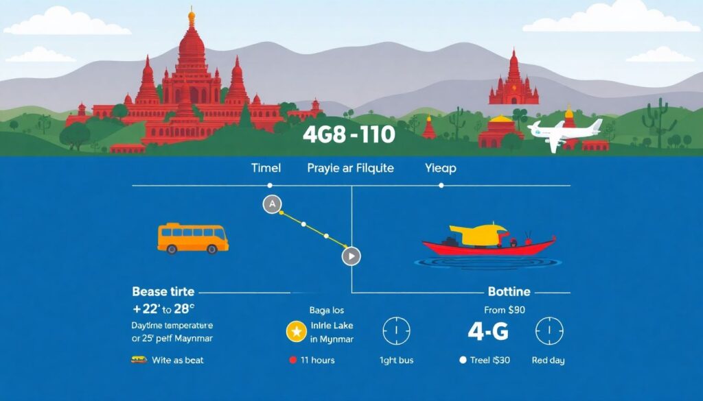 Путешествие по Мьянме: храмы Багана и озеро Инле - иллюстрация