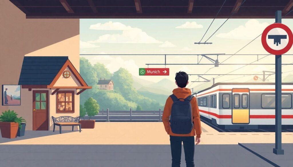 Гид по Октоберфесту в Мюнхене - иллюстрация