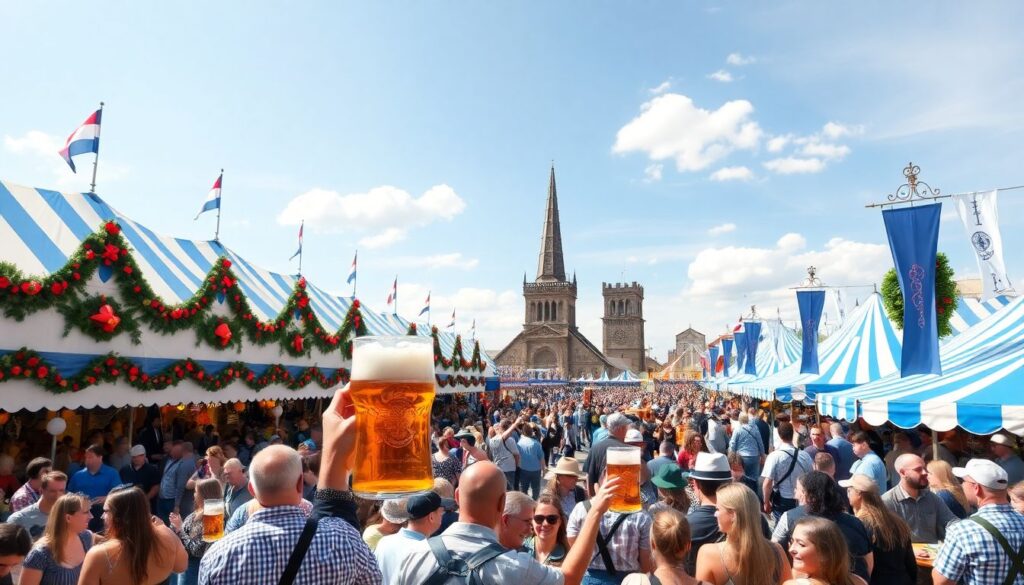 Гид по Октоберфесту в Мюнхене - иллюстрация