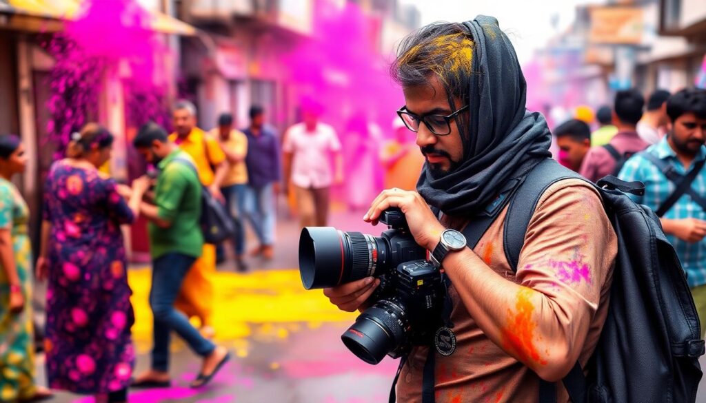 Гид по фестивалю Холи в Индии - иллюстрация