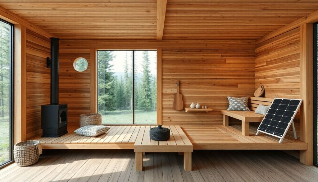 сауны и природа - иллюстрация