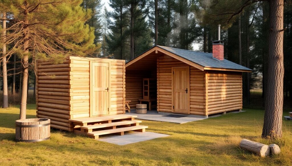 сауны и природа - иллюстрация