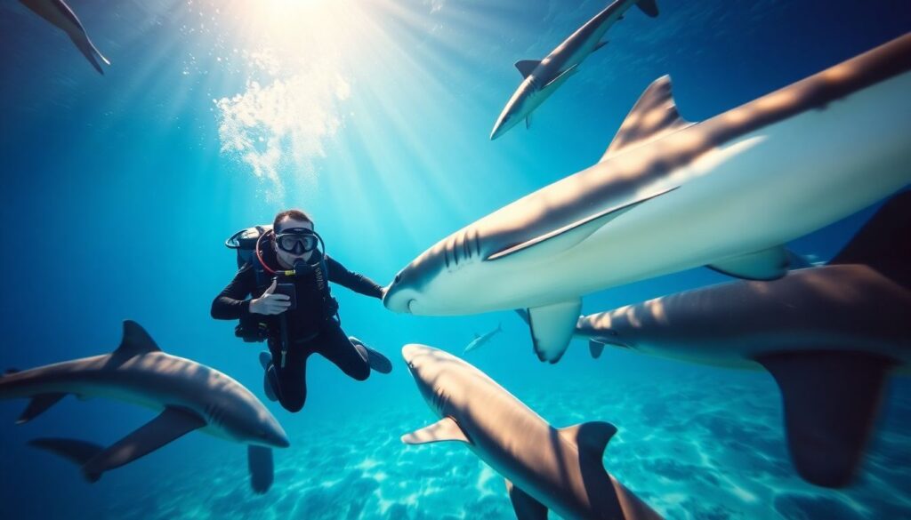 Лучшие места для дайвинга с акулами - иллюстрация