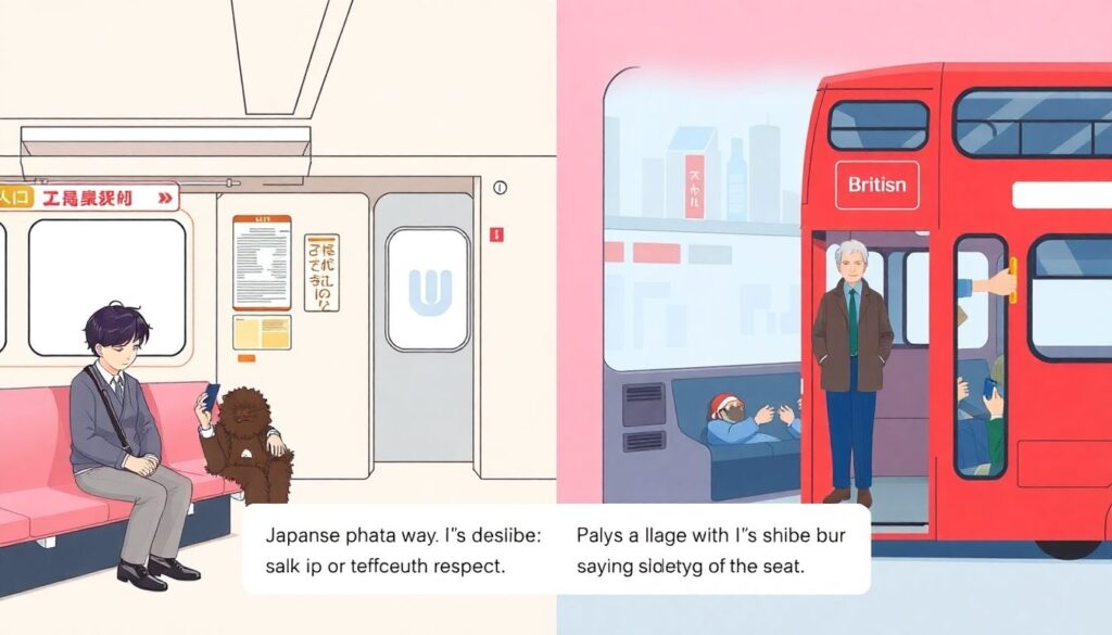 Как пользоваться общественным транспортом в разных странах - иллюстрация