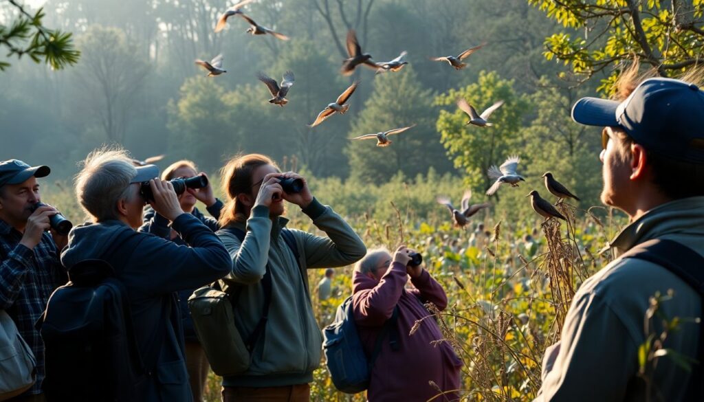 Лучшие места для наблюдения за птицами (бердвотчинг) - иллюстрация