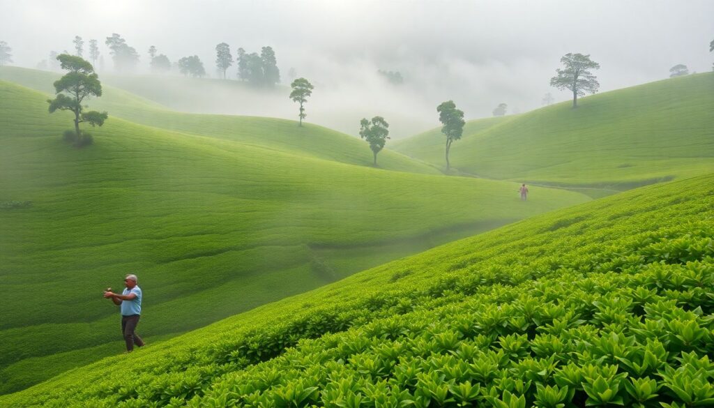 Гид по чайным плантациям Шри-Ланки - иллюстрация