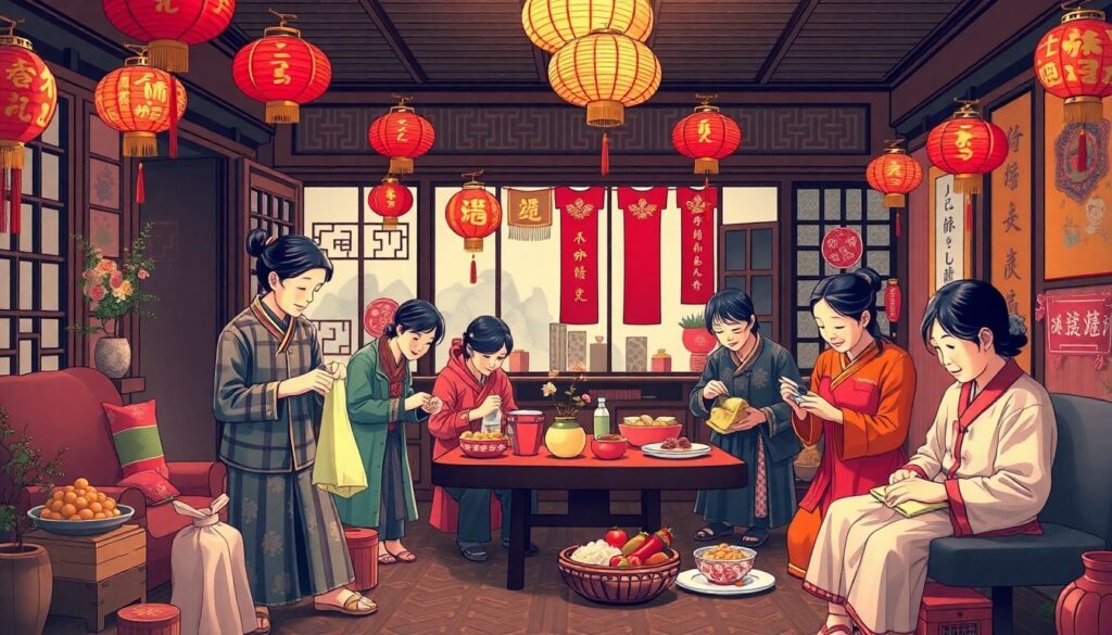 Гид по празднованию китайского Нового года - иллюстрация