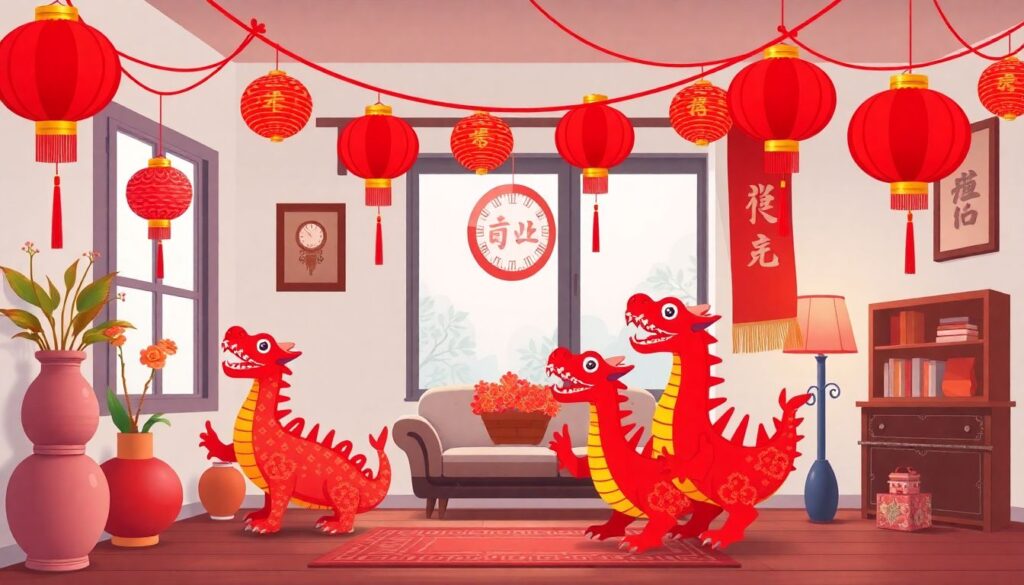 Гид по празднованию китайского Нового года - иллюстрация