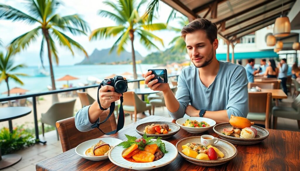 Как сделать идеальные фотографии еды в путешествии - иллюстрация