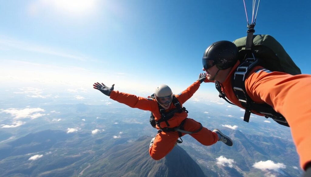 Лучшие места для скайдайвинга - иллюстрация