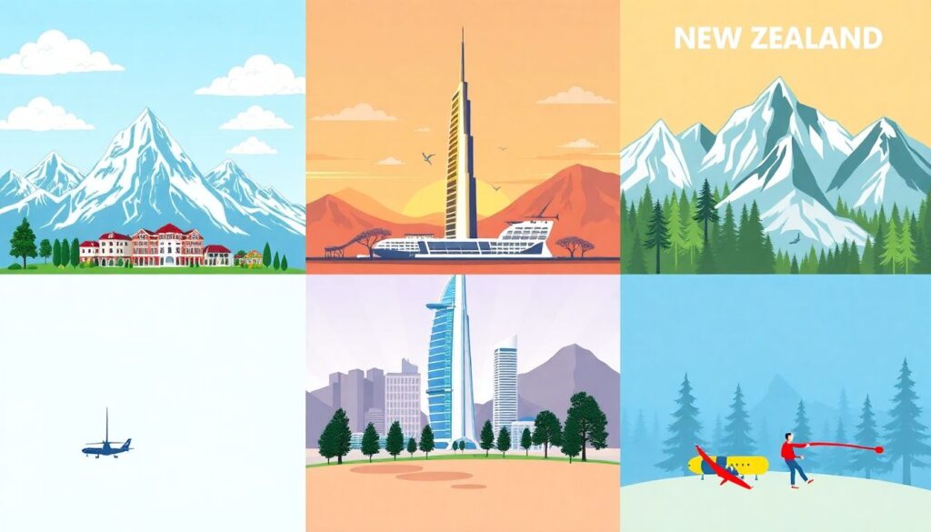 Лучшие места для скайдайвинга - иллюстрация