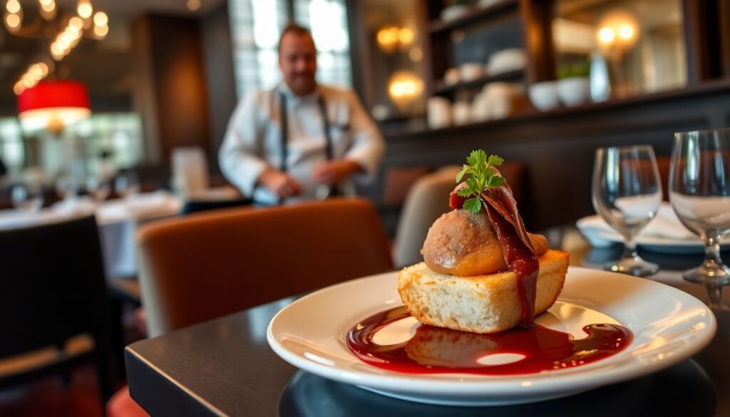 паприка и фуа-гра - иллюстрация