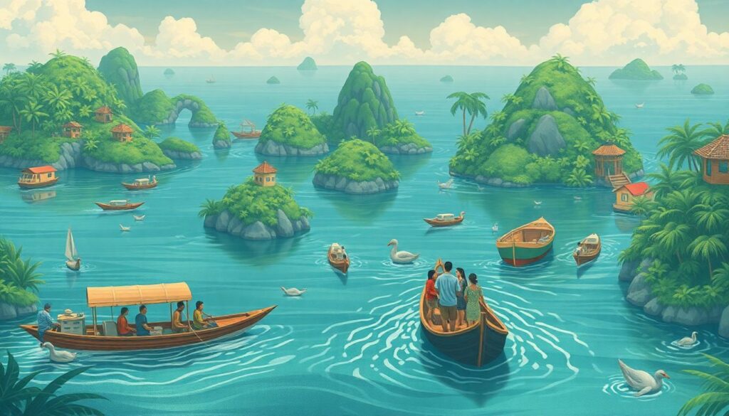 Путешествие по островам Индонезии: от Бали до Комодо - иллюстрация