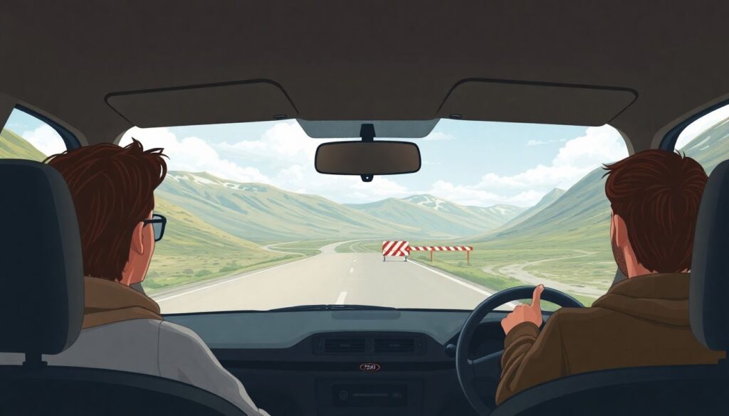 Путешествие по Исландии на автодоме - иллюстрация