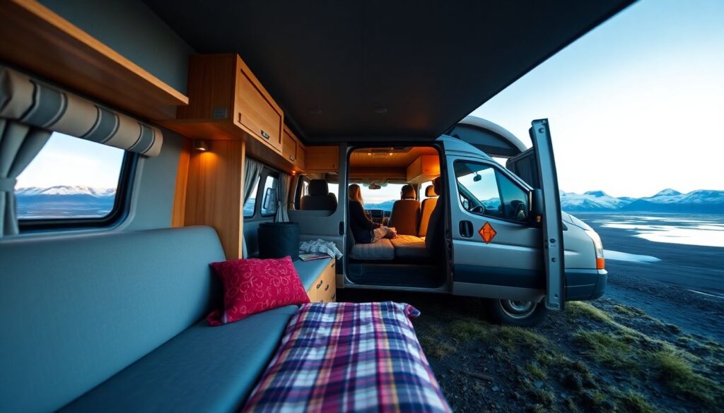 Путешествие по Исландии на автодоме - иллюстрация