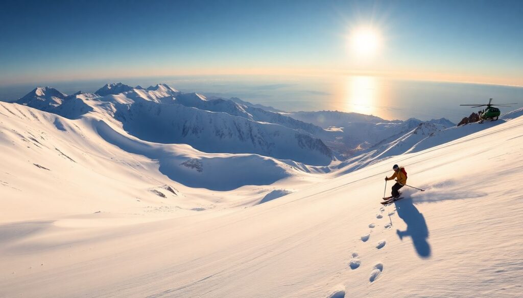 Лучшие места для хели-ски - иллюстрация