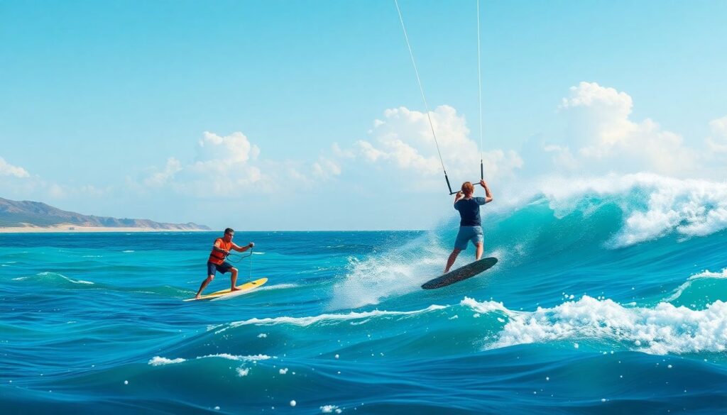 Лучшие места для кайтбординга - иллюстрация