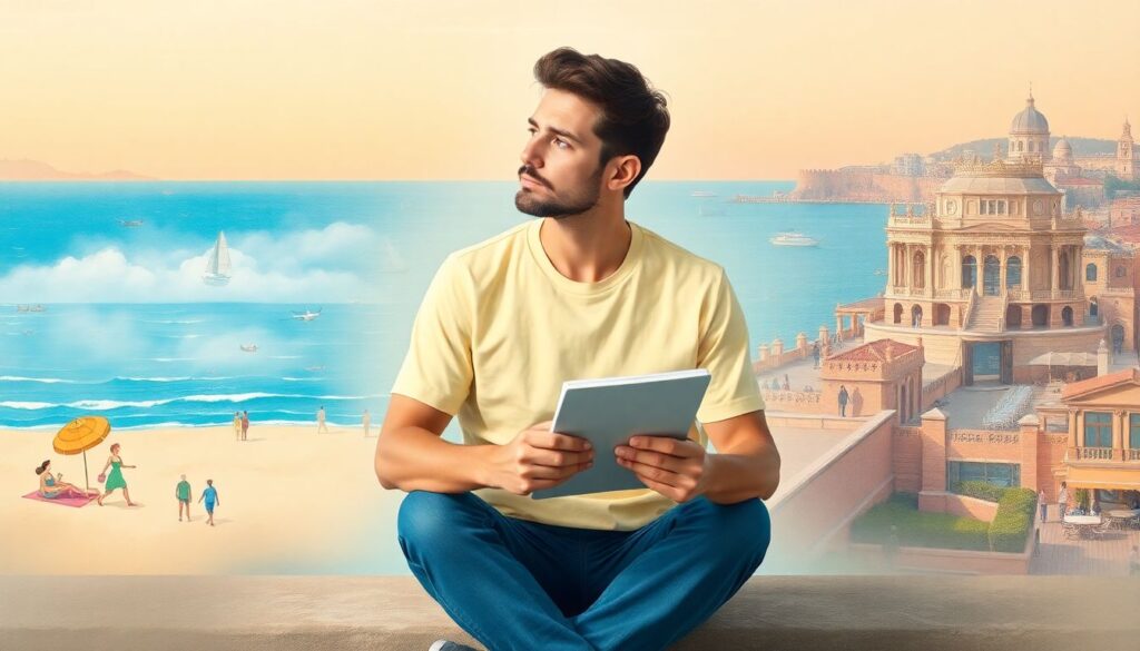 Самые красивые прибрежные города - иллюстрация